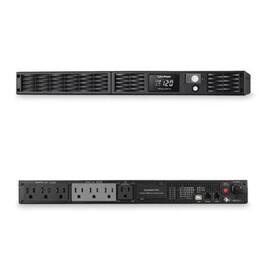 CyberPower - Smart App Sinewave PR750LCDRT1U 750VA Pure Sine Wave 1U RT LCD UPS - Black