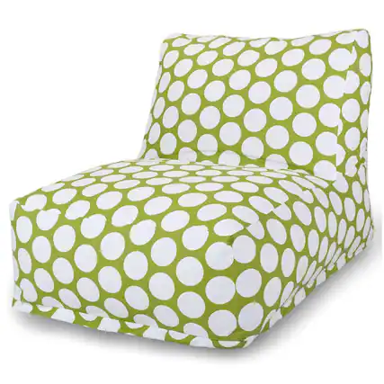 Front. Majestic Home - Chair Lounger Polka Dot (Large) Hot Green - Green.