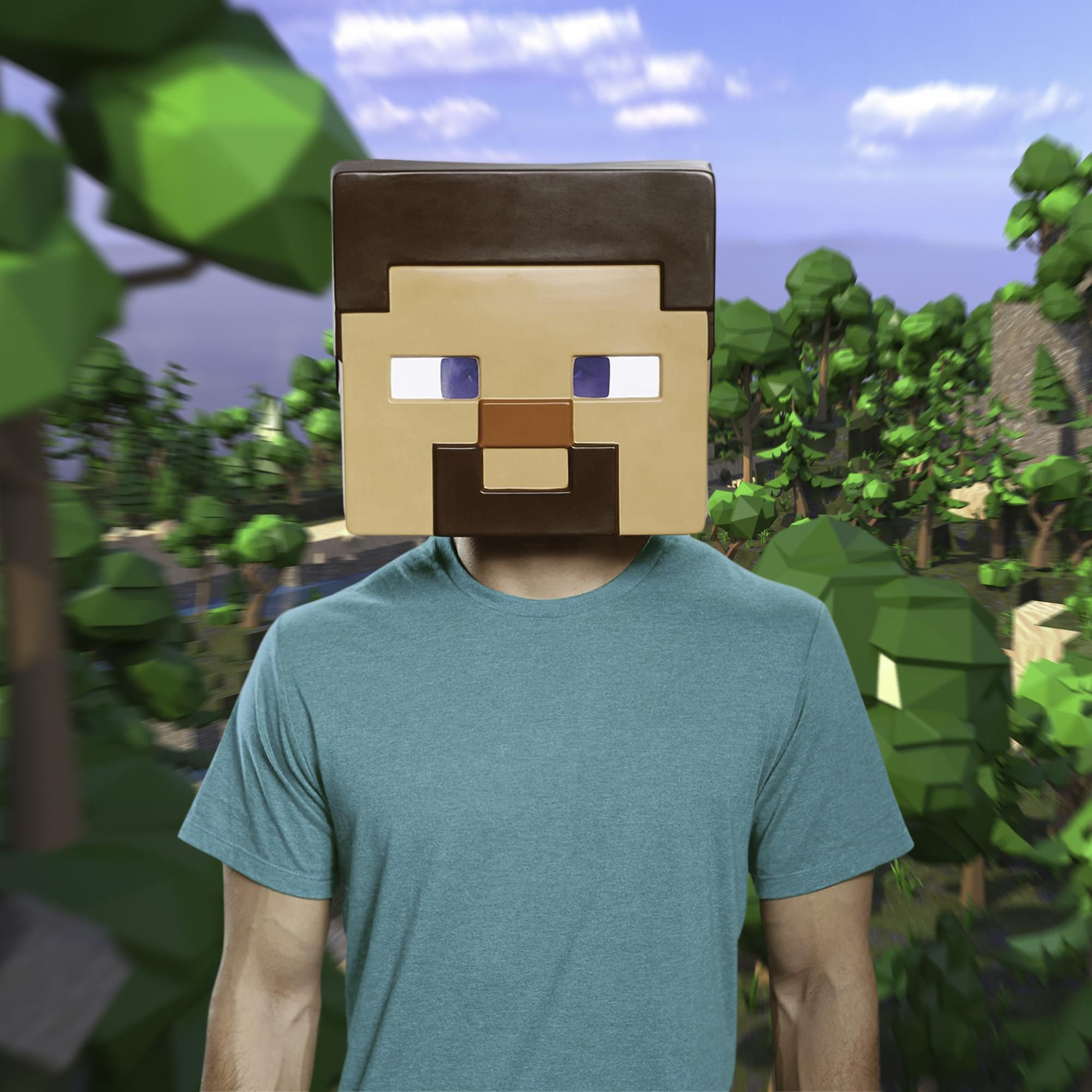 Alt View 3. Disguise - Minecraft Steve Adult Costume Mask | One Size Fits Most - Multi-Colored.