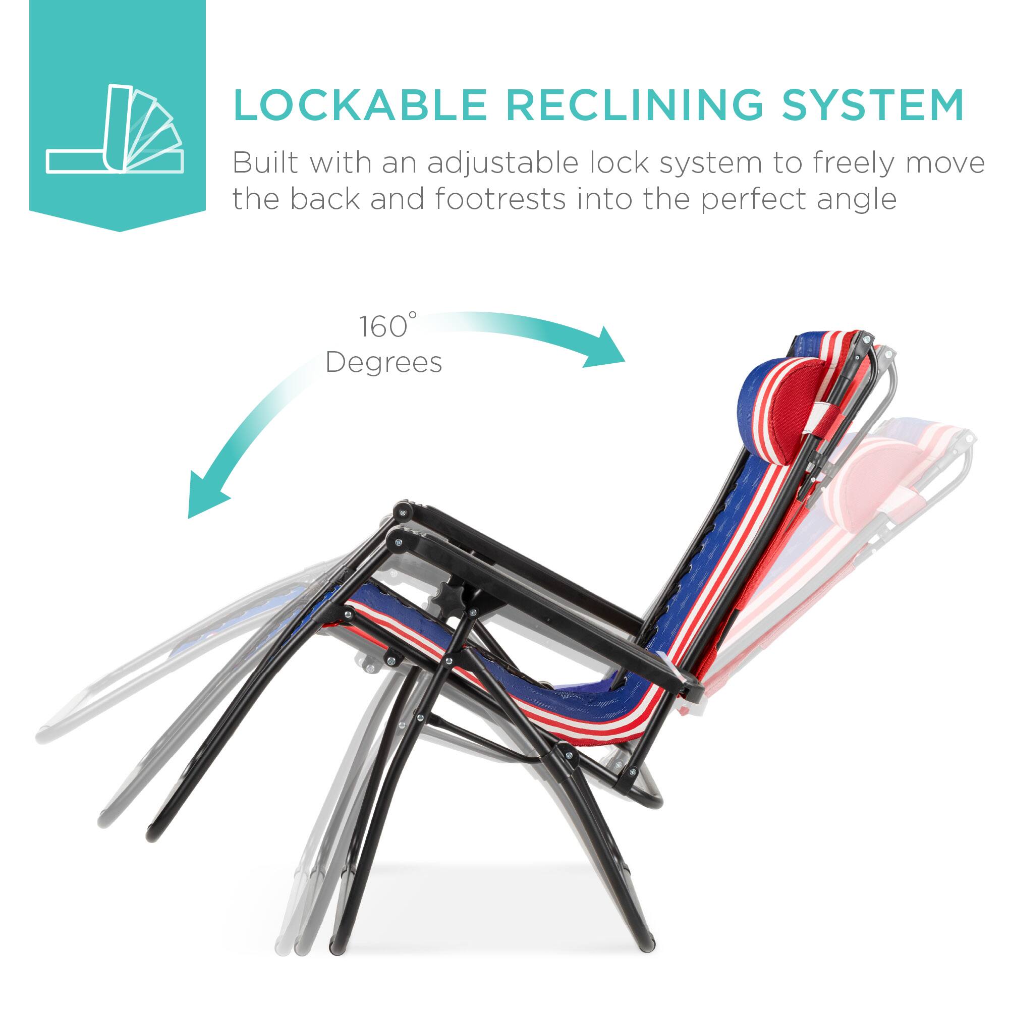 LOCKABLE RECLINING SYSTEM

Built with an adjustable lock system to freely move the back and footrests into the perfect angle

160° Degrees