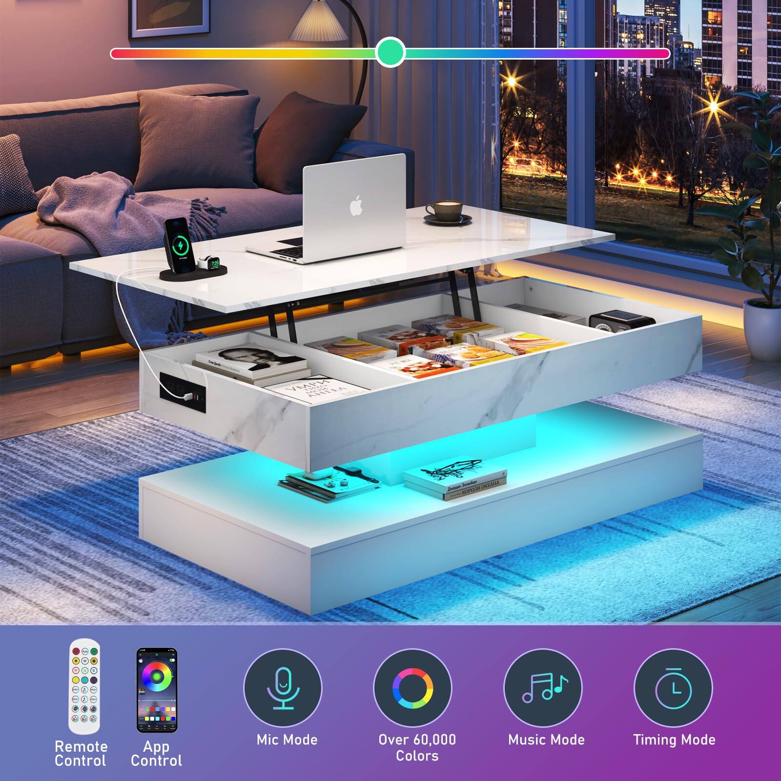 VS AACN YE COLA CRALAN - Remote App Control  
Mic Mode  
Over 60,000 Colors  
Music Mode  
Timing Mode
