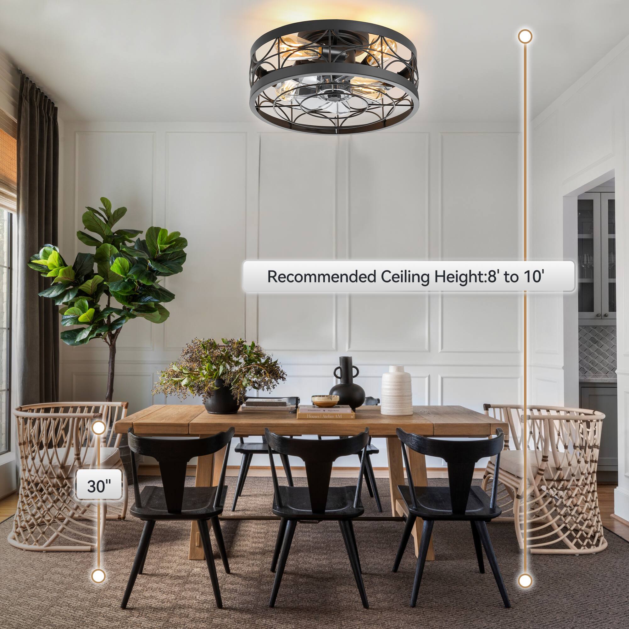 Recommended Ceiling Height: 8' to 10'  
Audun 30"