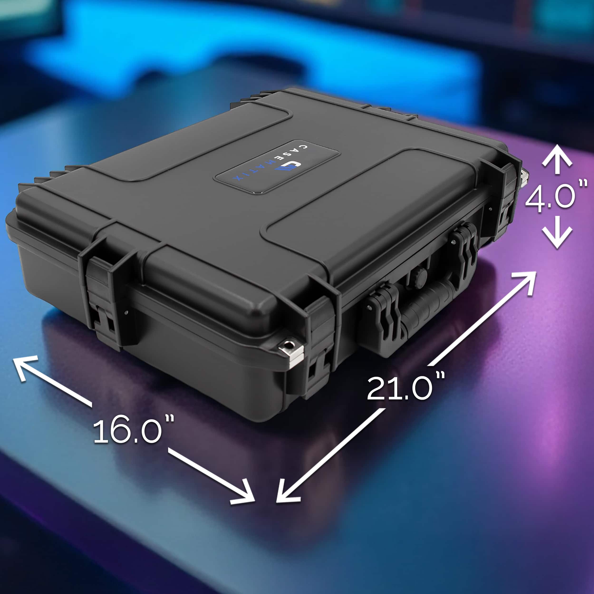 CASEMATIX Waterproof Hard Case for 15.6 17.3