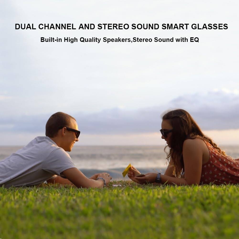 DUAL CHANNEL AND STEREO SOUND SMART GLASSES
Built-in High Quality Speakers, Stereo Sound with EQ