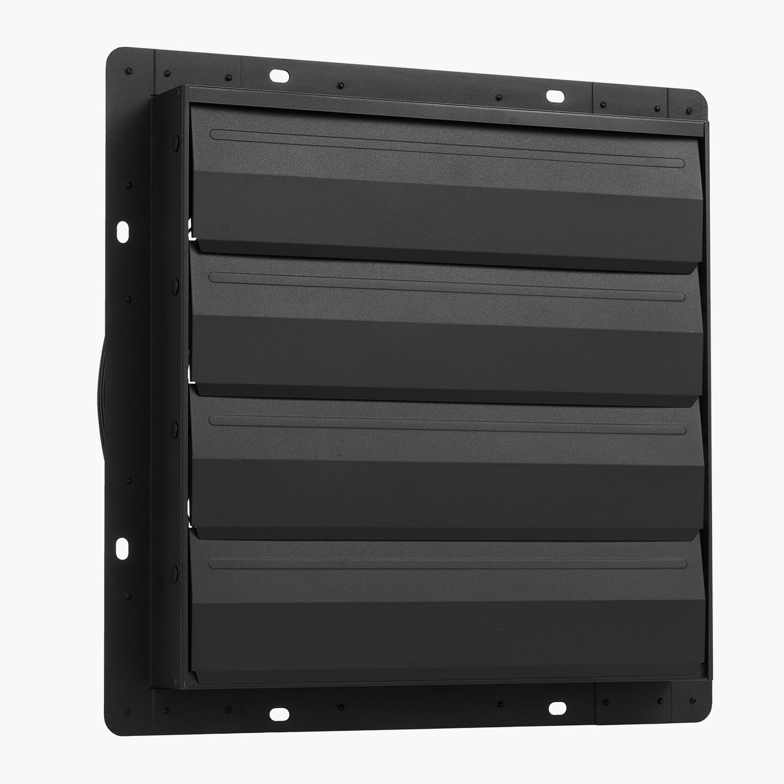 Alt View 5. VEVOR - 16 inch Shutter Exhaust Fan, Wall Mounted Attic Vent Fan with Smart Programming Variable Speed Temperature Control - Black.