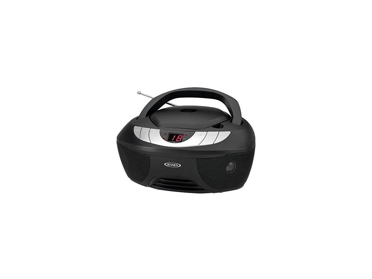 Alt View 2. Jensen - Portable Stereo CD Player, AM/FM Radio - Black.