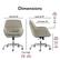 Left. Finch - Forester Modern Bonded Leather Office Chair - Silver/Cream.