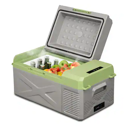 Front. Alpicool - DC compressor refrigerator - Grey&Green.
