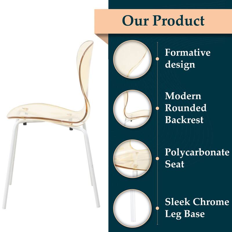Our Product
- Formative design
- Modern Rounded Backrest
- Polycarbonate Seat
- Sleek Chrome Leg Base