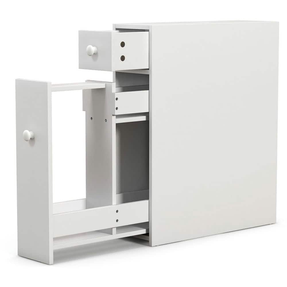Pefilos - Bathroom Cabinet Space Saver Storage Organizer - White