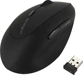 Kensington - PRO FIT LEFT-HANDED ERGO WRLS MOUSE - Wireless - Black