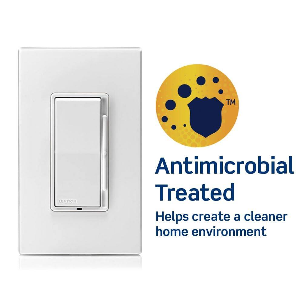 TM LEVITON  
Antimicrobial Treated  
Helps create a cleaner home environment