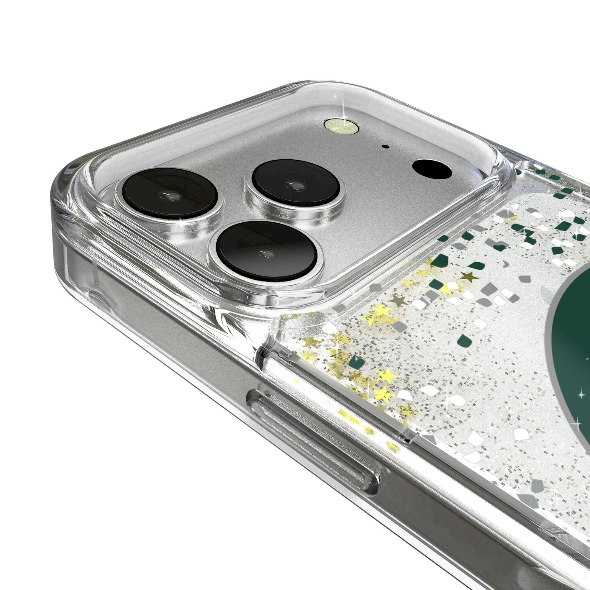 Alt View 2. Keyscaper - Michigan State Spartans iPhone Glitter Confetti Design Case - 14 Pro - Multicolor.
