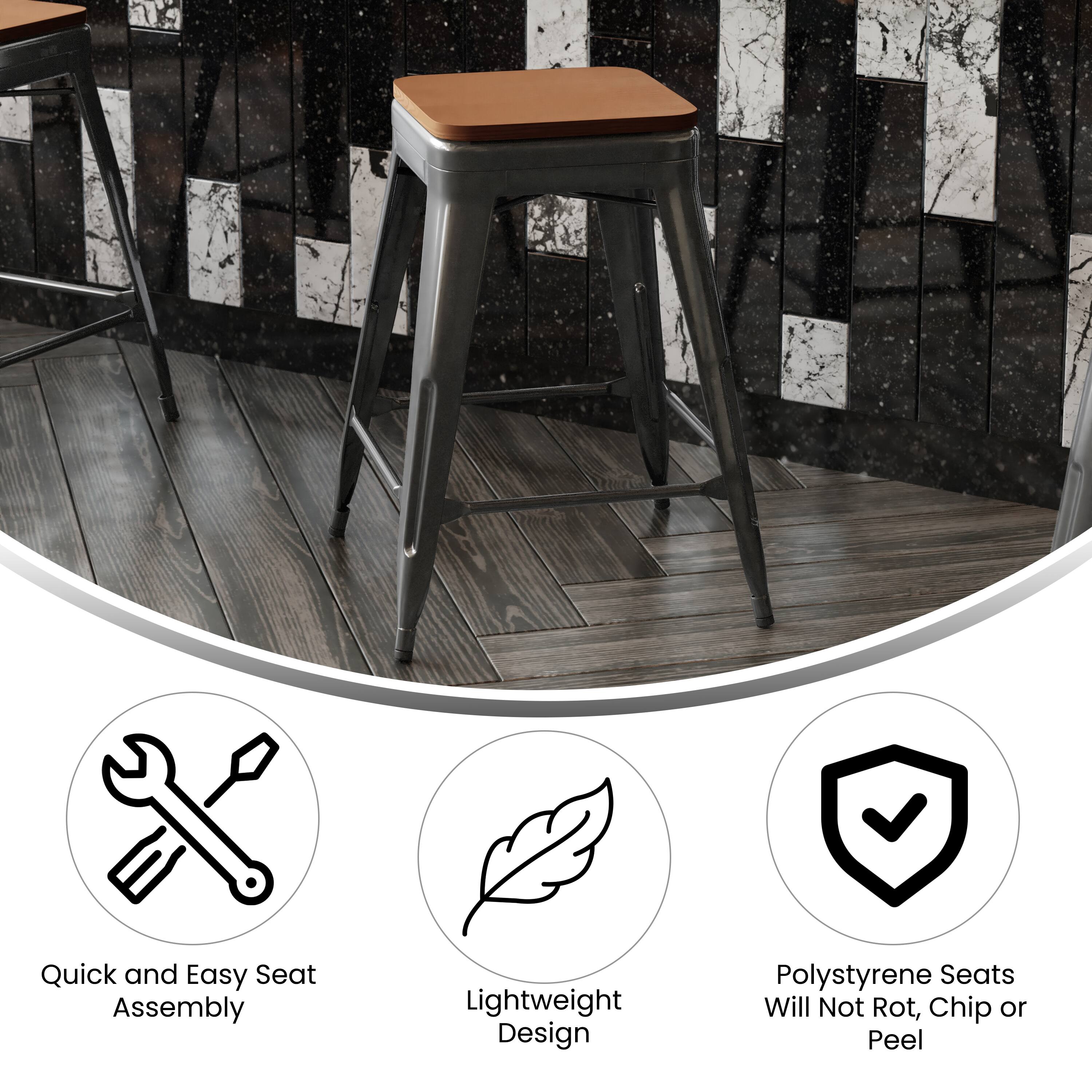 - Quick and Easy Seat Assembly
- Lightweight Design
- Polystyrene Seats Will Not Rot, Chip or Peel