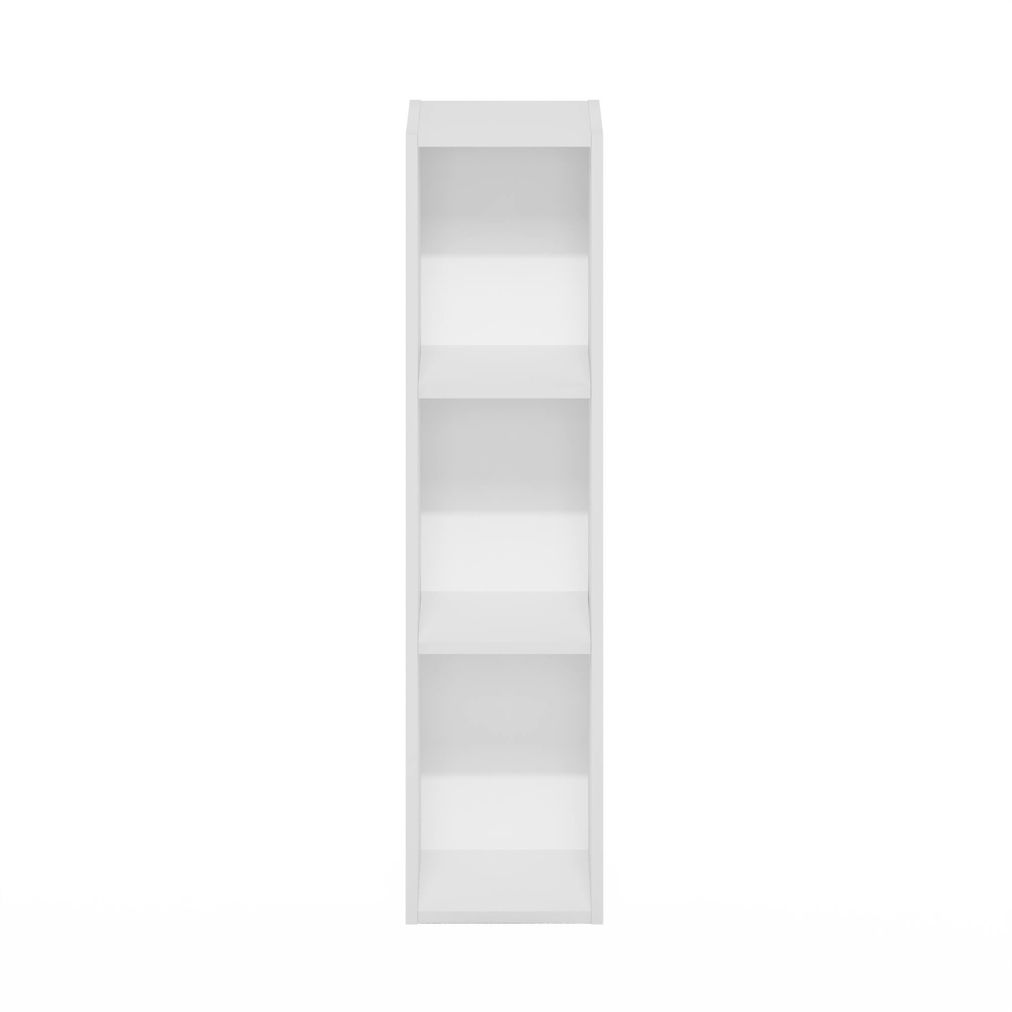 Alt View 6. Furinno - FULDA Book Shelf, 3-Tier Narrow Storage Cabinet, Bookcase with 8-In Width Storage Shelf, 9.3 x 7.9 x 31.5 - White.