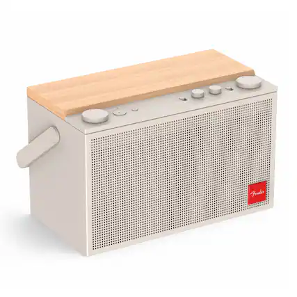 Front. Fender - Fender Audio ELIE 12 Portable Bluetooth Speaker 120W Dual Sound Chambers, 4-Channel Input, 15-Hr Battery, Spatial Audio - Olympic White.