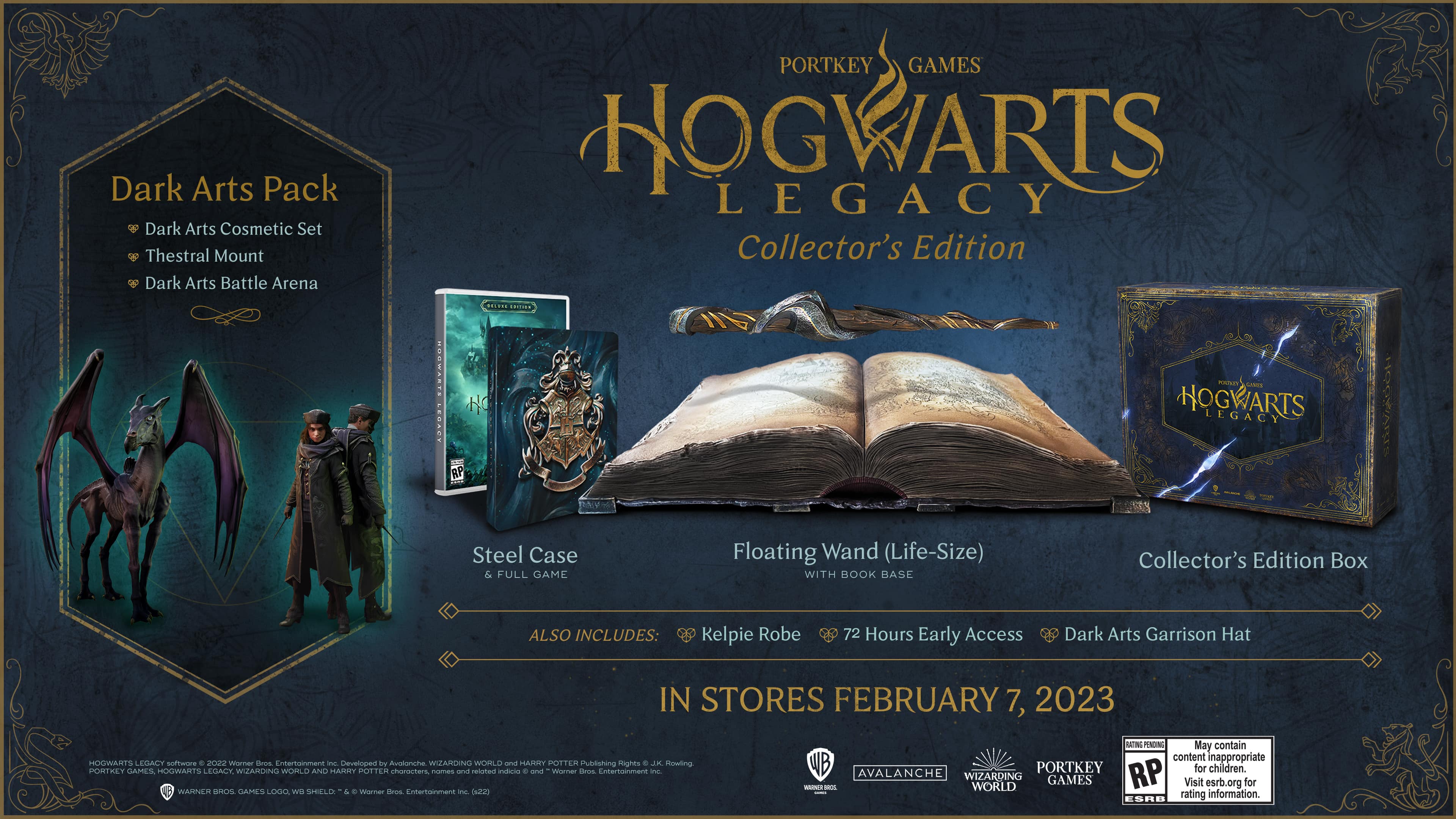 PS5 Hogwarts legacy deluxe edition with tin authentic poster