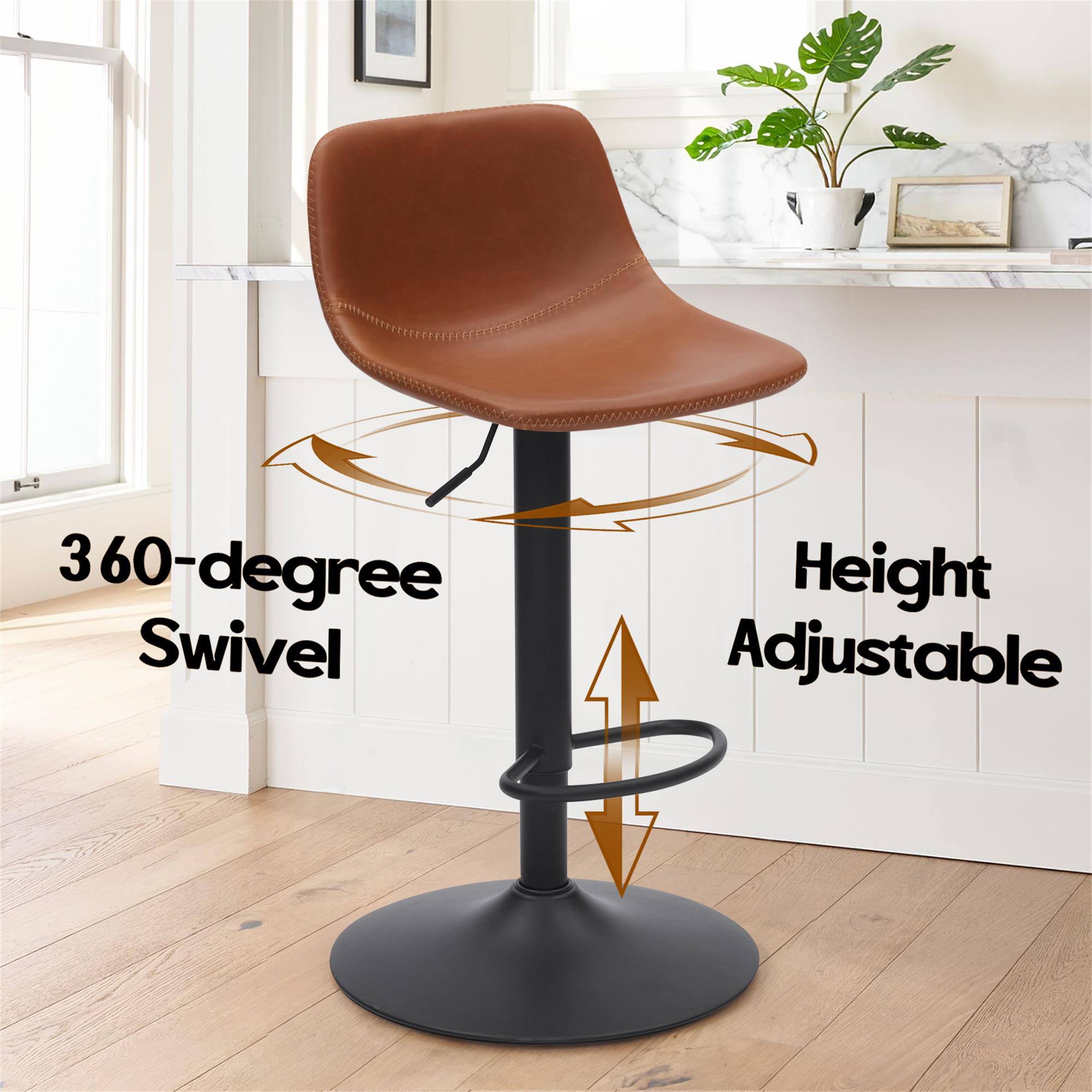 360-degree Swivel  
Height Adjustable