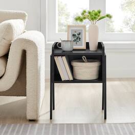 Danya B - Kazuyo Mid-Century Modern Metal Two-Tier End Side Table - Black