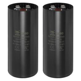 Unique Bargains - 2pcs CD60 Capacitor 708-850 Mfd, 125 VAC Run Motor Start for Electric Fan/Well Pump
