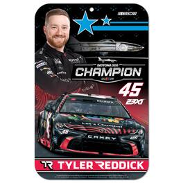 WinCraft - Tyler Reddick 2026 Daytona 500 Champion 11" x 17" Indoor/Outdoor Sign - Silver