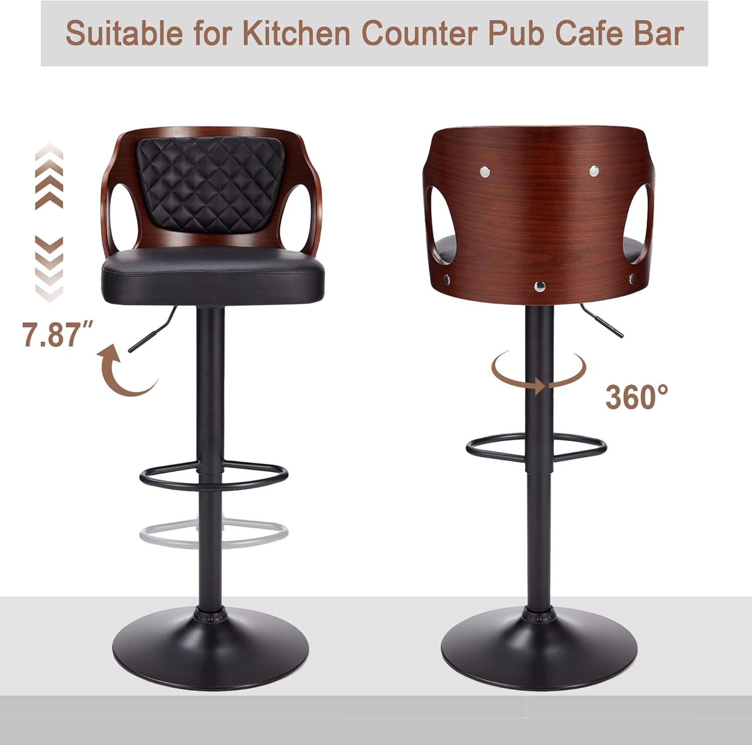 Suitable for Kitchen Counter Pub Cafe Bar

7.87"

360°