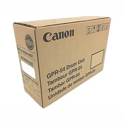 Sure, here is the corrected and grouped text:
---
Canon
GPR-54 Drum Unit
Tambour GPR-54
Tambor GPR-54
Unidade do tambor GPR-54
---
This text is from the packaging of a Canon GPR-54 Drum Unit.
