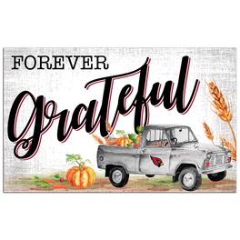 Fan Creations - Arizona Cardinals 11" x 19" Forever Grateful Sign - White