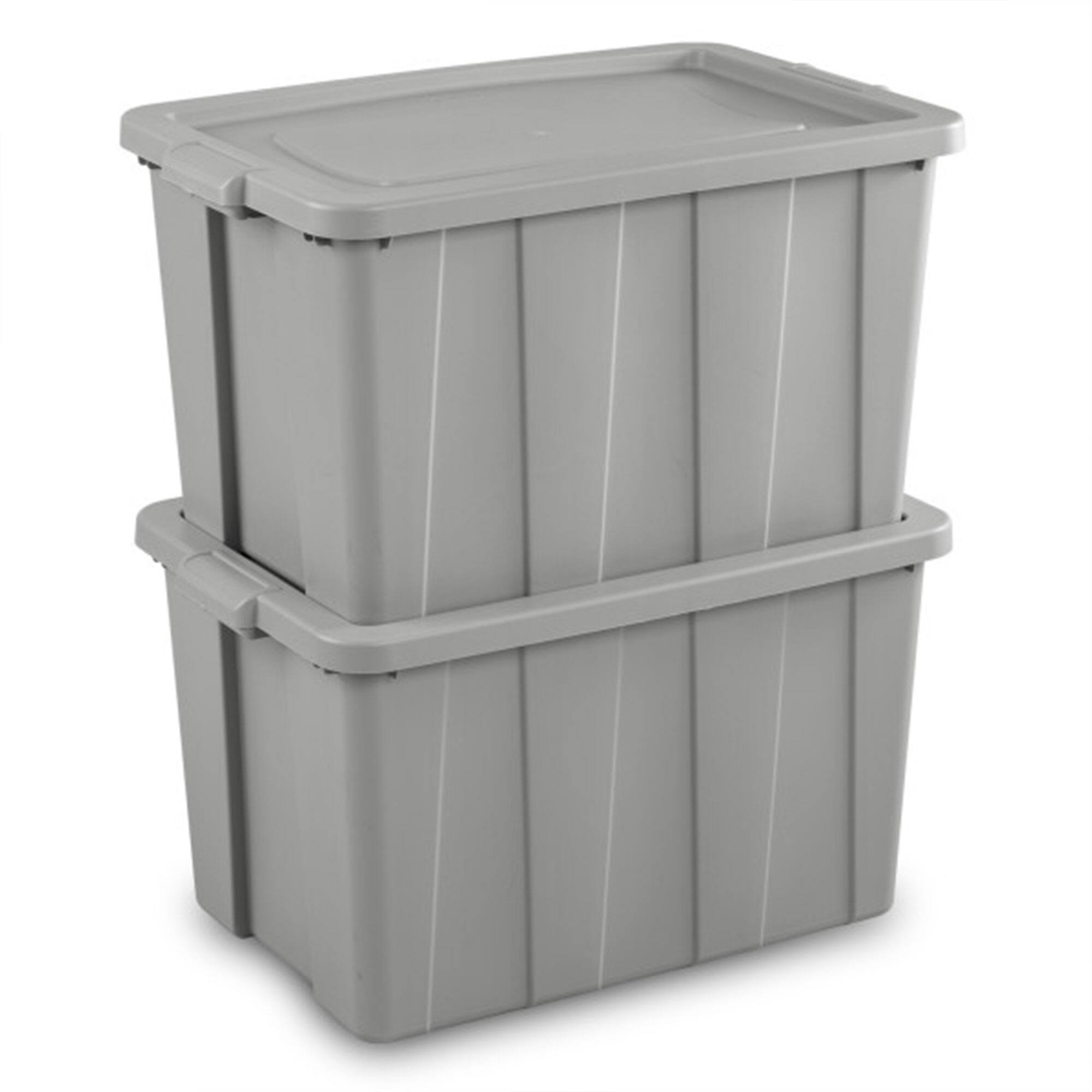 Alt View 5. Sterilite - Sterilite Tuff1 30 Gallon Plastic Storage Tote Container Bin with Lid (8 Pack) - Gray.