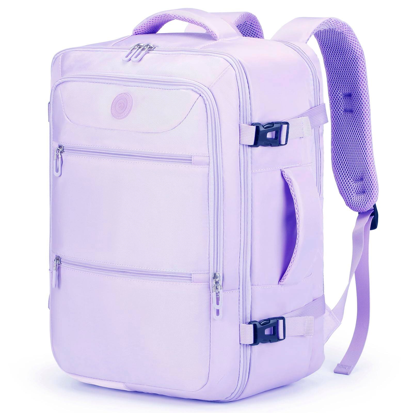 Front. Fabibe - Travel Laptop Backpack Extra Large High School College Backpacks Flight Approved Daypack Business Bag Fit 17.3 Inch F... - Light Pink.