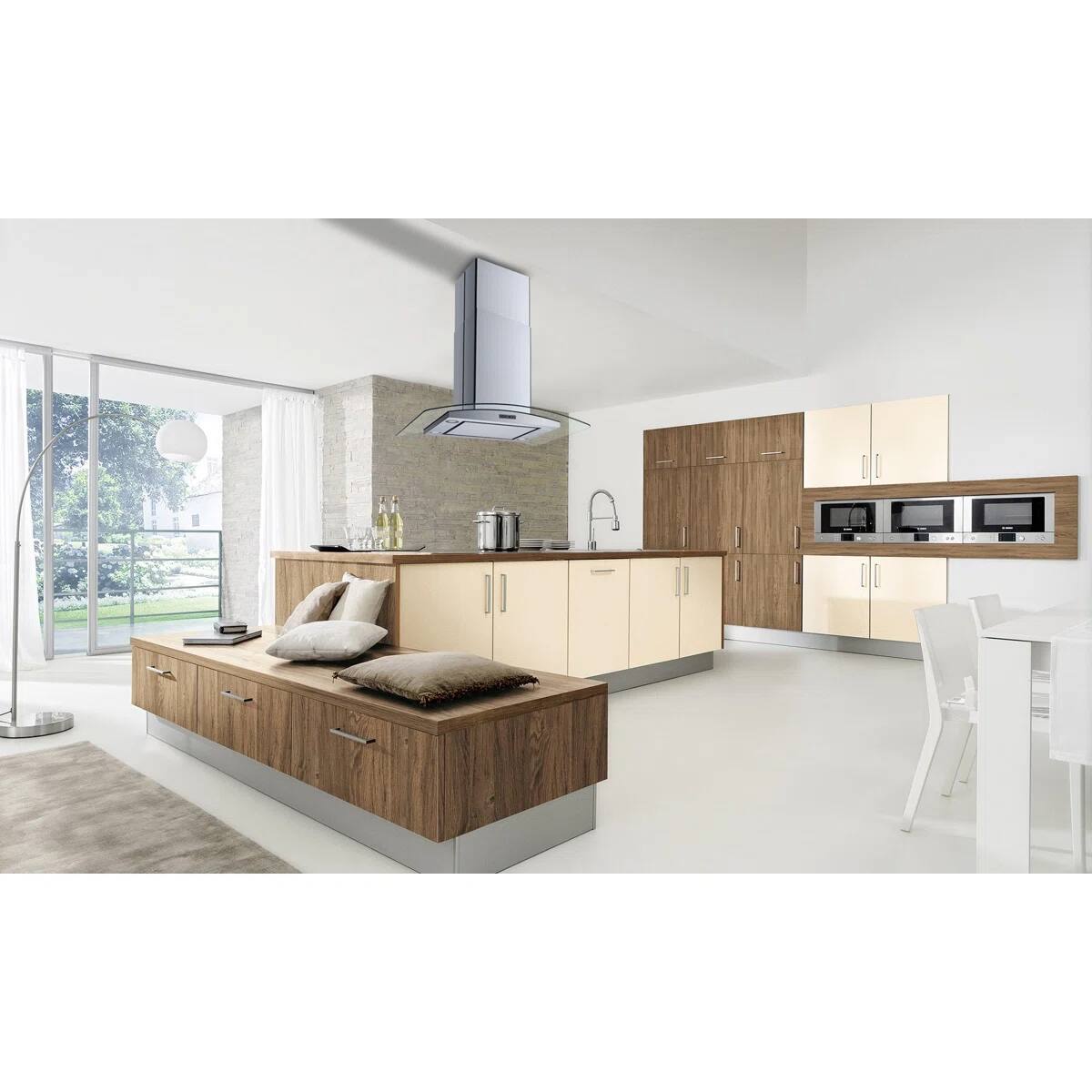 Angle. Winflo - Winflo 36 inch Convertible 300-CFM Stainless Steel Island Range Hood - Stainless Steel.