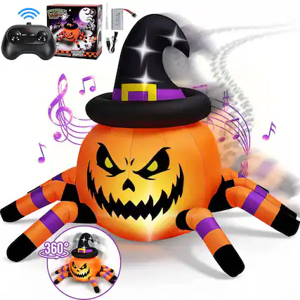 INFLATABLE Spider, PUMPKIN RACER
3+
OFF ON
RC
HALLOWEEN PARTIES
360
