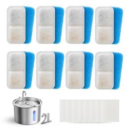 Oneisall - 2L Automatic Pet Fountain Filter Replacement 8pcs - White