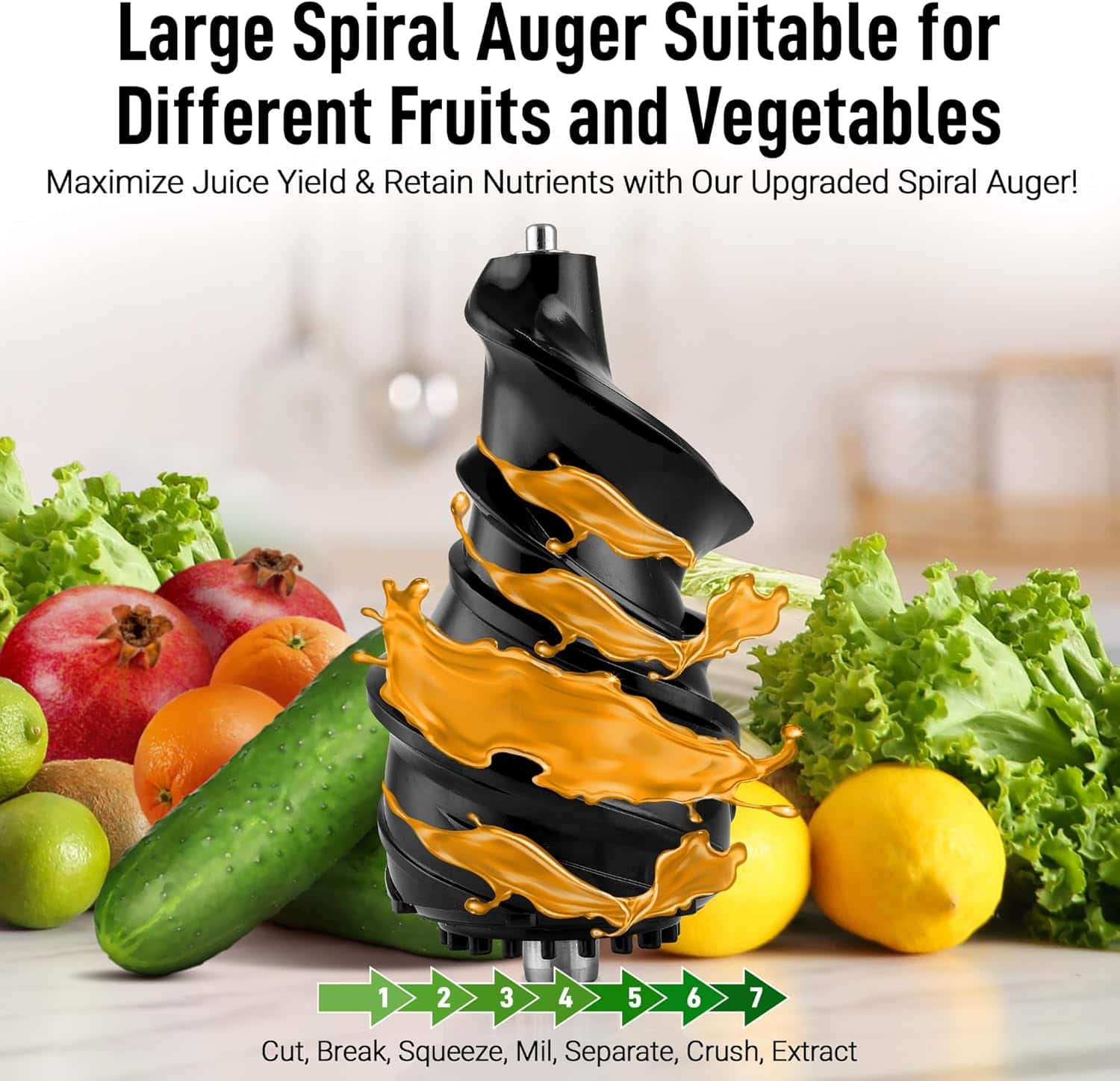 Zulay Kitchen Fruit Press Machine Masticating Juicer Machine with