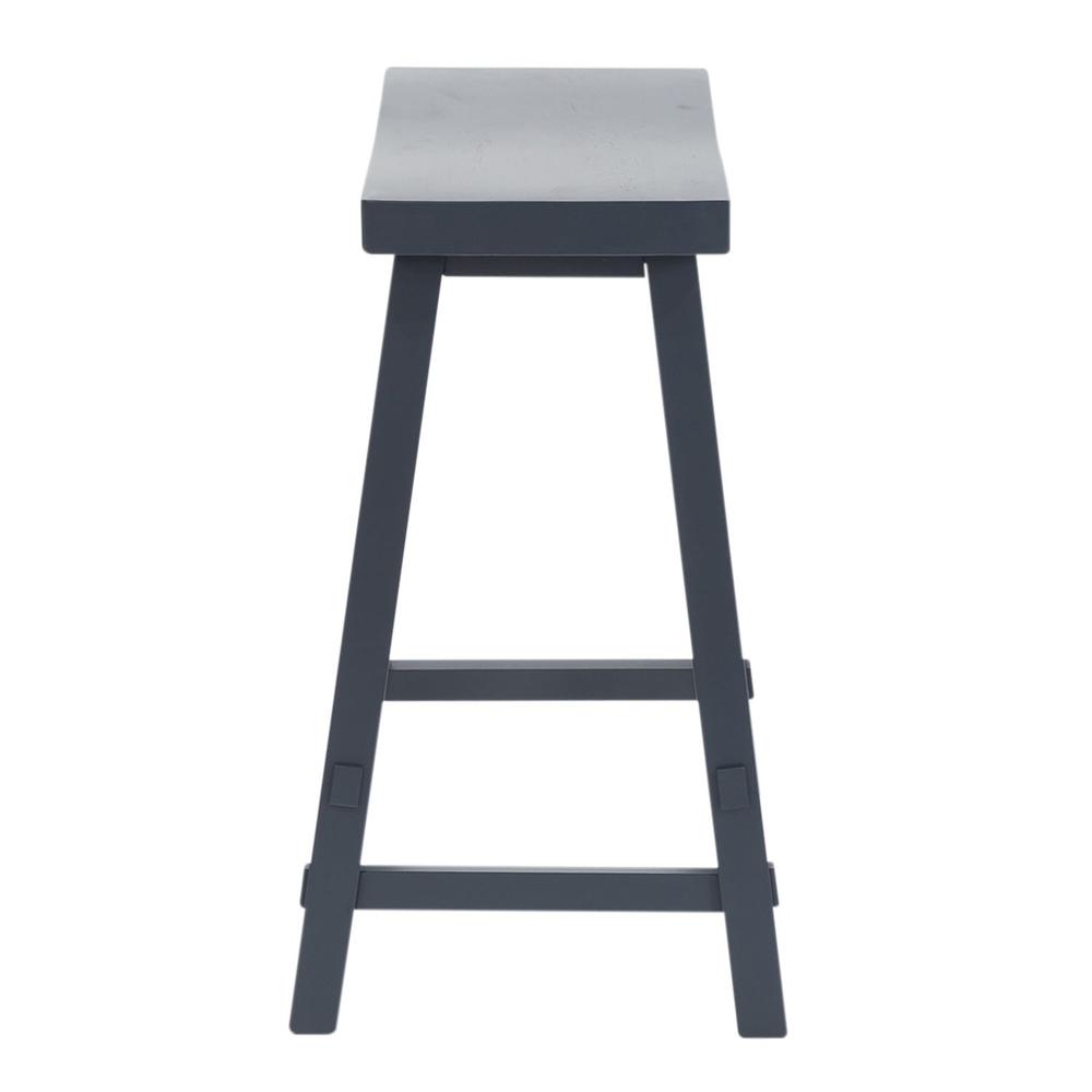 Angle. Liberty Furniture Industries - Creations 24 Inch Sawhorse Counter Stool- Navy in Various - Brown.