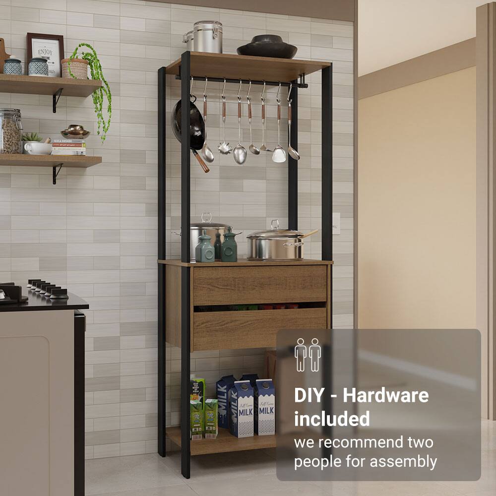 DIY - Hardware included  
we recommend two people for assembly