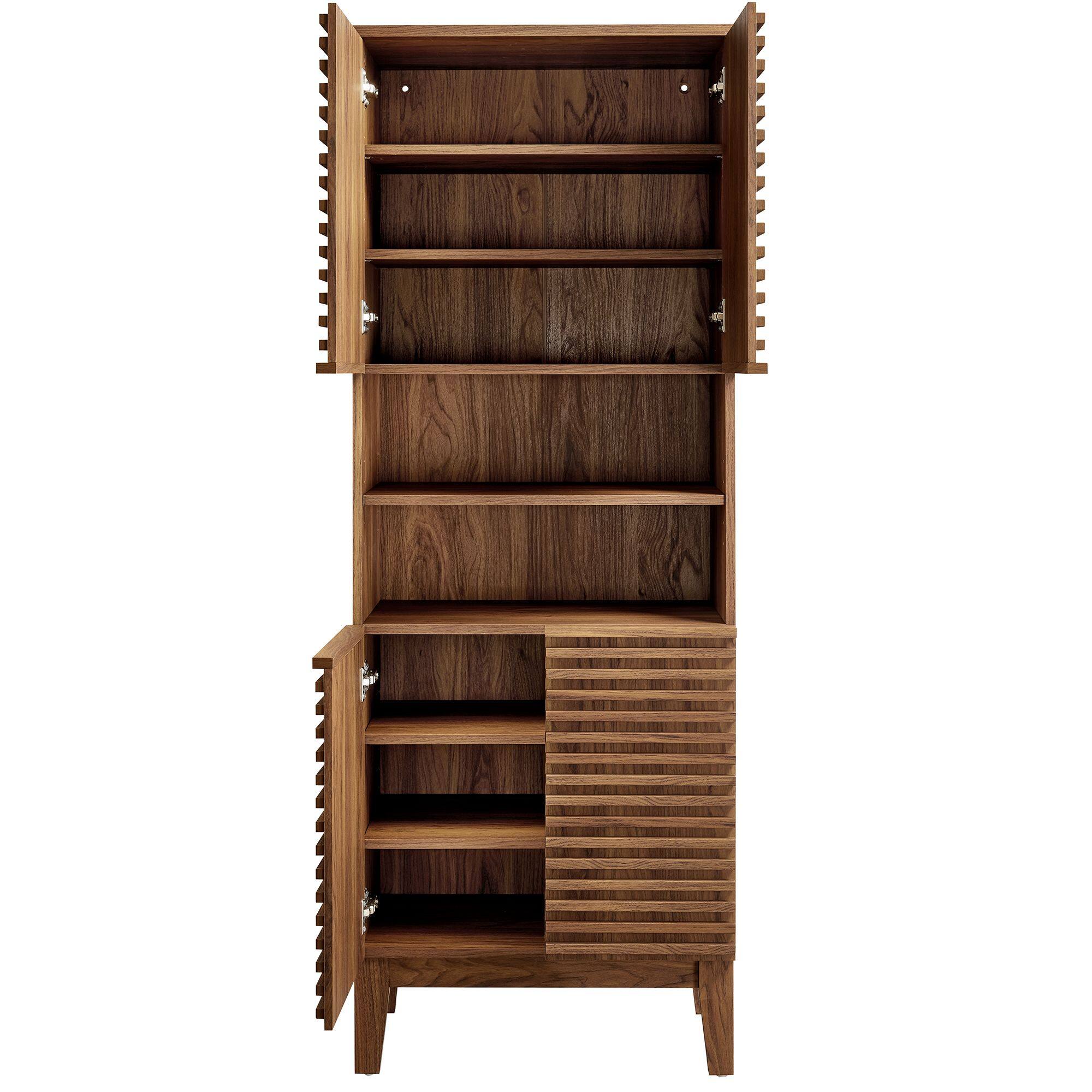 Alt View 5. Modway - Render Tall Bathroom Storage Cabinet by Modway - Walnut.