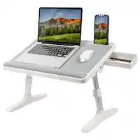 LapGear - Adjustable LapTop Bed Desk (Fits up to 17" Laptop) - Gray - Front_Zoom