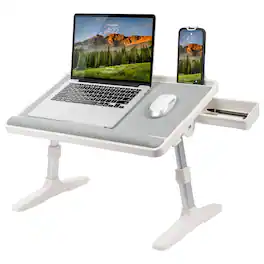 LapGear - Adjustable LapTop Bed Desk (Fits up to 17" Laptop) - Gray