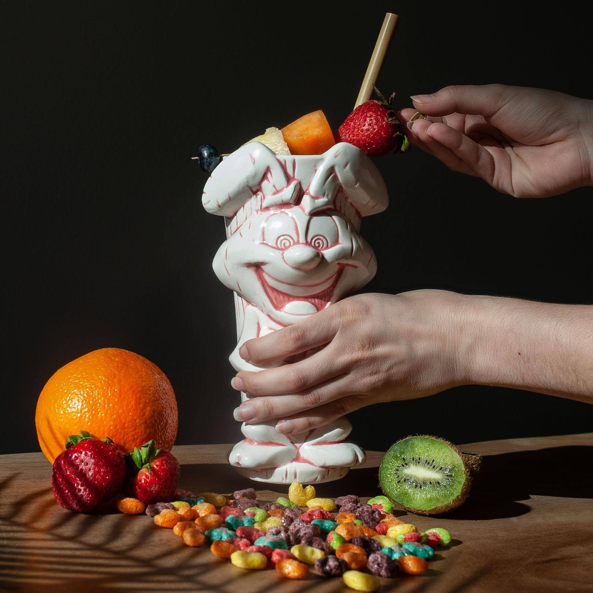 Alt View 3. General Mills - Geeki Tikis General Mills 20-Ounce Ceramic Mug | Trix Rabbit - White.