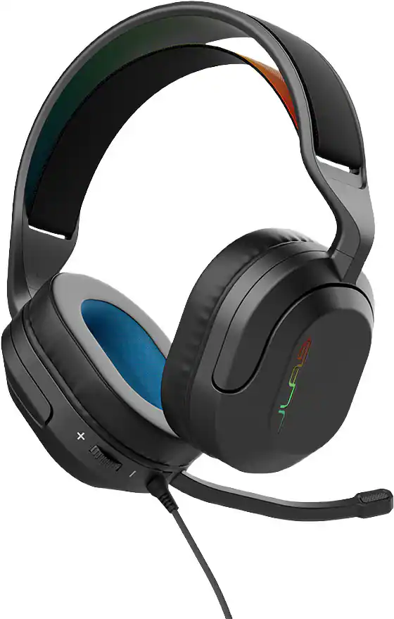 JLab Nightfall Wired Over Ear Gaming Headset Black GHNHTFALLRBLK4 jlab-nightfall-wired-over-ear-gaming-headset-black-ghnhtfallrblk4
