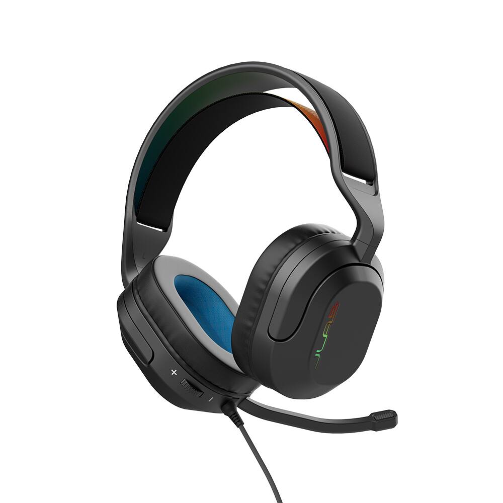 Angle. JLab - Nightfall Wired Over-Ear Gaming Headset - Black.
