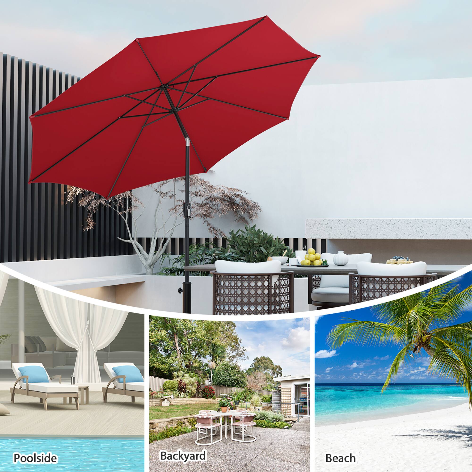 Poolside
Backyard
Beach