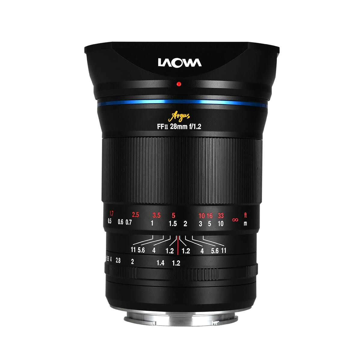 LAOWA Argus FFII 28mm f/1.2

1.2 1.4 1.2 4 5.6 11

0.5 0.6 0.7 1 1.5 2 10 16 3 5 33 10 8. ft m

28 11 5.6 2 4