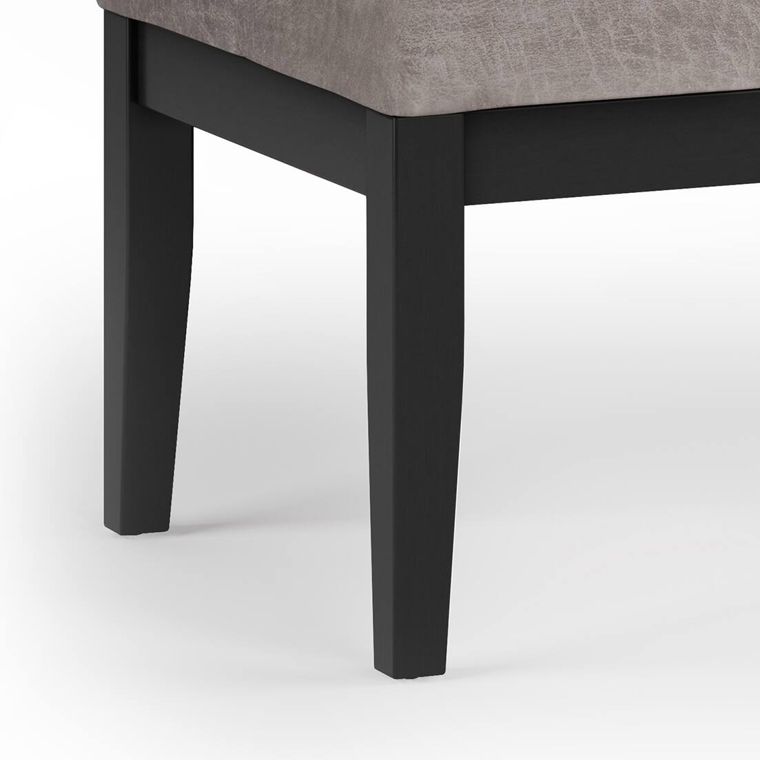 Alt View 1. Tiramisubest - Tufted Vegan Faux Leather Ottoman Bench in Distressed Grey Taupe - Gray.