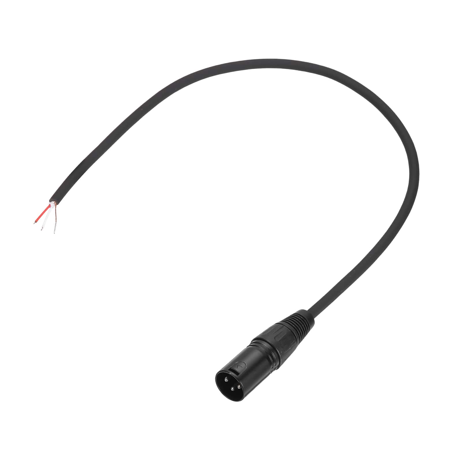 Unique Bargains - Audio Extension Cord XLR Male to Bare Wire Open End Microphone Cable, 3-Pin XLR, for DJ PA Amplifier Subwoofer - Black