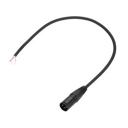 Unique Bargains - Audio Extension Cord XLR Male to Bare Wire Open End Microphone Cable, 3-Pin XLR, for DJ PA Amplifier Subwoofer - Black