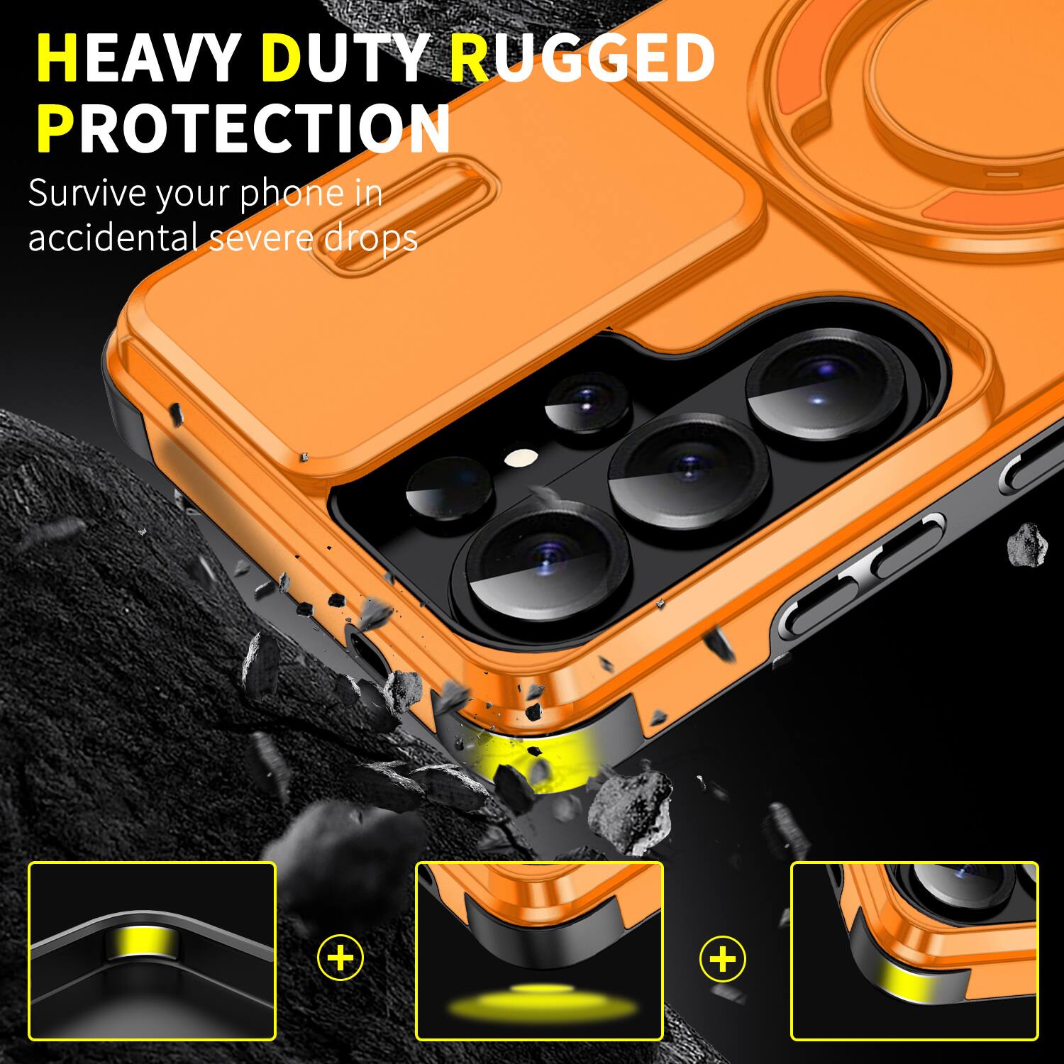 HEAVY DUTY RUGGED PROTECTION  
Survive your phone in accidental severe drops