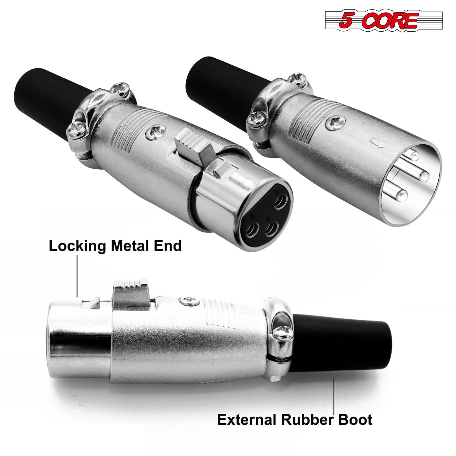 5 CORE Locking Metal End External Rubber Boot