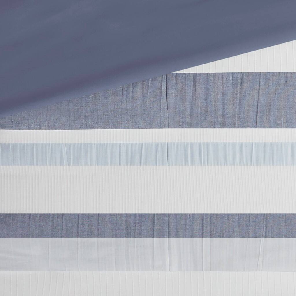 Alt View 5. Gracie Mills - Gracie Mills Mcdaniel Refined Jacquard Elegance: 3-Piece Duvet Cover Set - Blue.